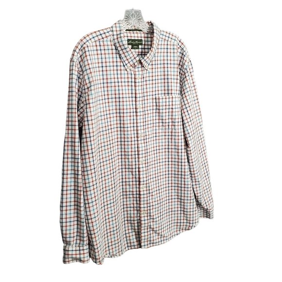 Eddie Bauer Other - Eddie Bauer Mens Sz XL Shirt Button Down Collar Check Cotton Relaxed Fit Pocket